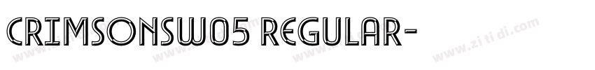 CrimsonsW05 Regular字体转换 CrimsonsW05 Regular字体转换